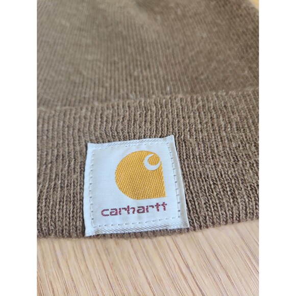 Carhartt Brown Beanie Winter Ski Cap Hat One Size - Picture 3 of 4
